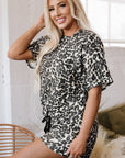 Magdalena CheetahCasual Tee and Shorts Lounge Set