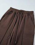 Solid Collared Sweatshirt and Pants Set