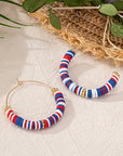 Eden Beaded Large Hoop Earrings
