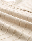 Ribbed Knit Reverse Seam 3/4 Sleeve Sweater