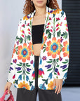 Colores de Mexico Sugar Skull Floral Blazer