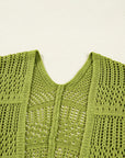 Crochet Knit Oversize Open Front Cardigan