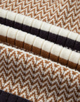 Stripe Ribbed Knit Trim Sweater
