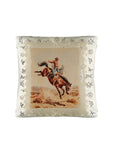Baha Ranch Vintage Rodeo Stamp Throw Pillow Made in America