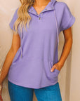 Mariam Short Sleeve Kangaroo Hoodie