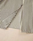 Stripe V-Neck Zip Front Midi Dress