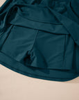Contrast Trim Ruffle High Waist Swim Dress
