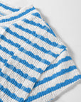 Stripe Textured Patchwork Short Sleeve T-Shirt