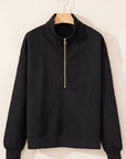 Saige Half Zipper Collared Sweatshirt