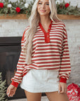 Kylalara Collared Drop Shoulder Top