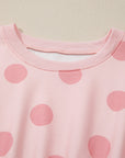 Polka Dot Long Sleeve Flared Mini Dress