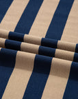 Stripe V-Neck Side Slit Maxi Dress