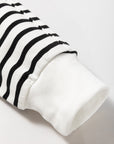 Stripe Raglan Sleeve Side Slit Sweatshirt