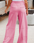 Brittany Mineral Wash Exposed Seam Drawstring Cargo Pants