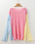 Fernanda Seam Colorblock Patchwork PLUS Sweater