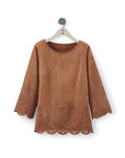 Tawny Microsuede Top