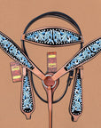 Leather Western Headstall And Breast Collar Set