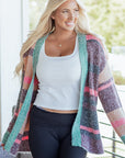 Elsa Slit Open Front Cardigan