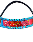 Hilason Western Horse Headstall Bridle American Leather Hand Painted Rose
