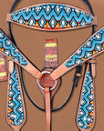 HILASON Western Horse Headstall Breast Collar Set Tack Genuine American Leather | Headstalls Bridle for Horses