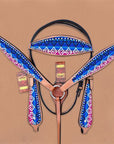 HILASON Western Horse Headstall Breast Collar Set Tack Genuine American Leather | Headstalls Bridle for Horses