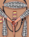 HILASON Western Horse Headstall Breast Collar Set Tack Genuine American Leather | Headstalls Bridle for Horses