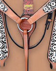 HILASON Western Horse Headstall Breast Collar Set Tack Genuine American Leather | Headstalls Bridle for Horses