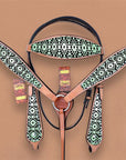 HILASON Western Horse Headstall Breast Collar Set Tack Genuine American Leather | Headstalls Bridle for Horses