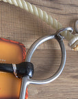 Hilason Western Horse Mouth Stainless Steel Ring Combo Snaffle Hackamore Bit