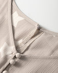 Star Crinkle Textured Kimono Ruffle Sleeve Romper