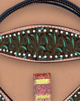 HILASON Western Horse Headstall Breast Collar Set Tack Genuine American Leather | Headstalls Bridle for Horses