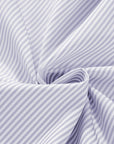 Stripe Shirred Cuff Button-Up Shirt