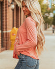 Floral Patchwork V-Neck Long Sleeve Top
