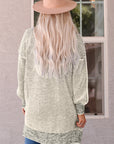 Plaid Textured Knitted Open Front Cardigan
