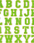 Green Self Adhesive Chenille Letters Patches