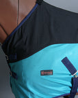 Hilason Western Horse Light Weight Comfort Durable Poly Fly Sheet Black Turquoise