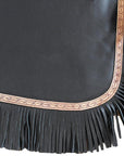 Hilason Western Bull Riding Chinks Chaps Adult Pro Rodeo Bronc Leather Black