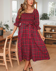 Jazmin Waist Flared Midi Dress