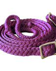 1" X 8Ft Hilason Braided Poly Barrel Horse Racing Reins Flat Grip Knots