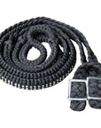 1" X 8Ft Hilason Braided Poly Horse Barrel Reins Flat Grip Knots Crystal