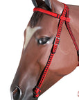 Black Horse Bridle Headstall Flat Braided Paracord By Hilason