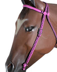 Horse Bridle Headstall Flat Braided Paracord By Hilason