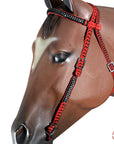 Horse Bridle Headstall Flat Braided Paracord Crystal Hilason