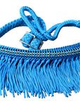 1" X 8Ft Hilason Braided Barrel Horse Racing Reins Knots Fringe Crystal