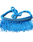 1" X 8Ft Hilason Braided Barrel Horse Racing Reins Knots Fringe Crystal