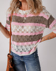Leilani Crochet Half Sleeve Sweater