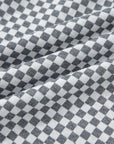 Checker Drawstring Elastic Waist Pocketed Shorts