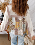 Floral Patchwork Long Sleeve Blouse