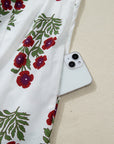 Halo Sleeve Loose Floral Dress