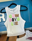 Cowboys Lie Cropped Tank